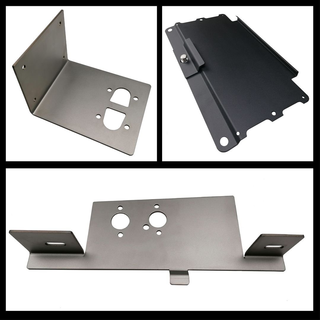 Example of high quality metal plates for mounting accessories to VW transporters
