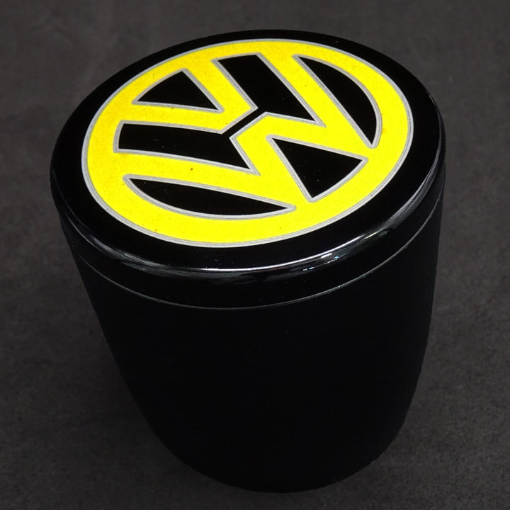 VW Transporter T5 T5.1 T6 Aluminium Gear Knob - Black base, Colour and clear coated caps