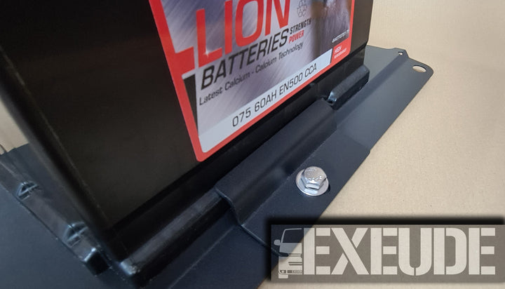 Under seat battery tray for VW Transporter T4,T5,T5.1,T6 & T6.1.  Passenger or driver side