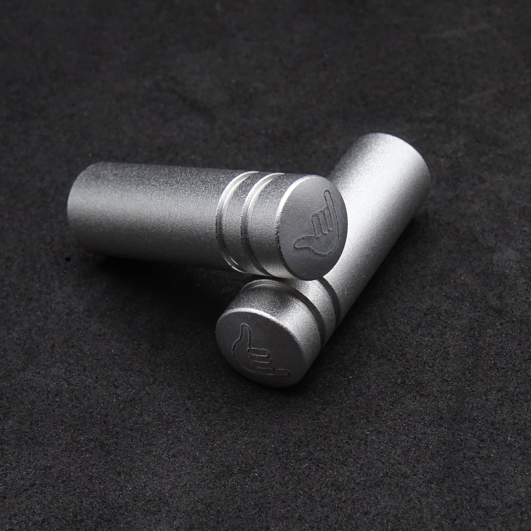Pair of Aluminium Door Lock Pins Silver