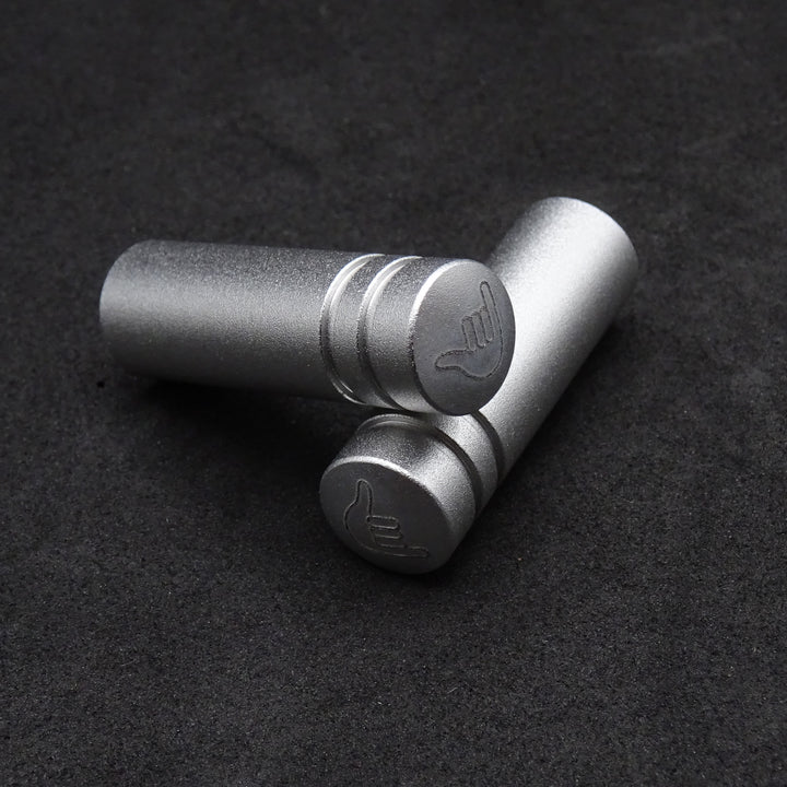 Pair of Aluminium Door Lock Pins Silver